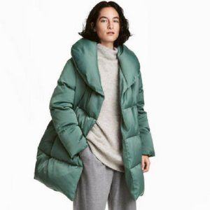 H&M Oversized Green Puffer Coat